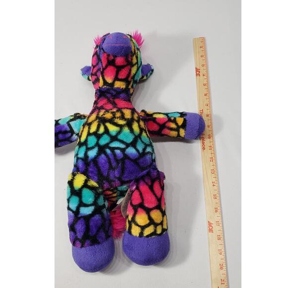 Built A Bear Workshop Rainbow Stuffed Animal Giraffe Plush - Picture 6 of 9
